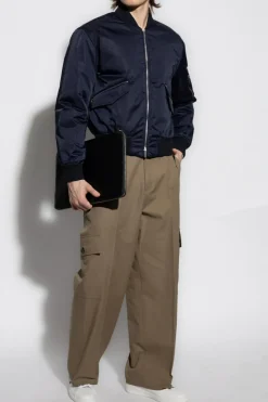 FERRAGAMO NAVY BLUE bomberka style jacket