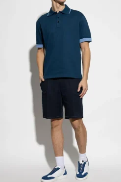 FERRAGAMO NAVY BLUE Cotton Polo