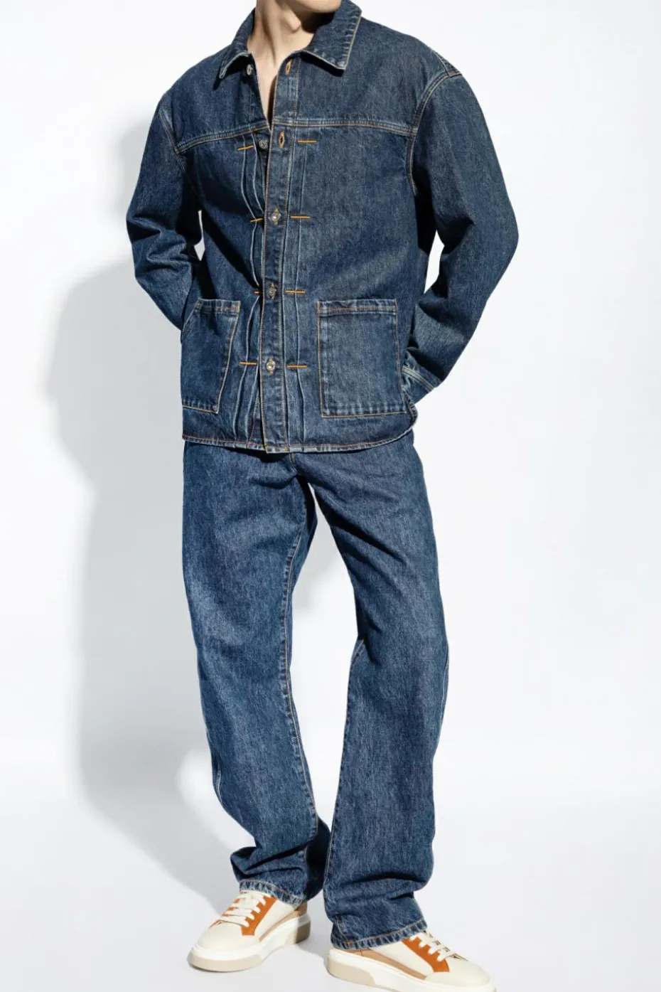 FERRAGAMO NAVY BLUE Denim jacket by FERRAGAMO