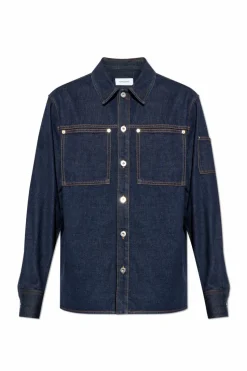 FERRAGAMO NAVY BLUE Denim shirt