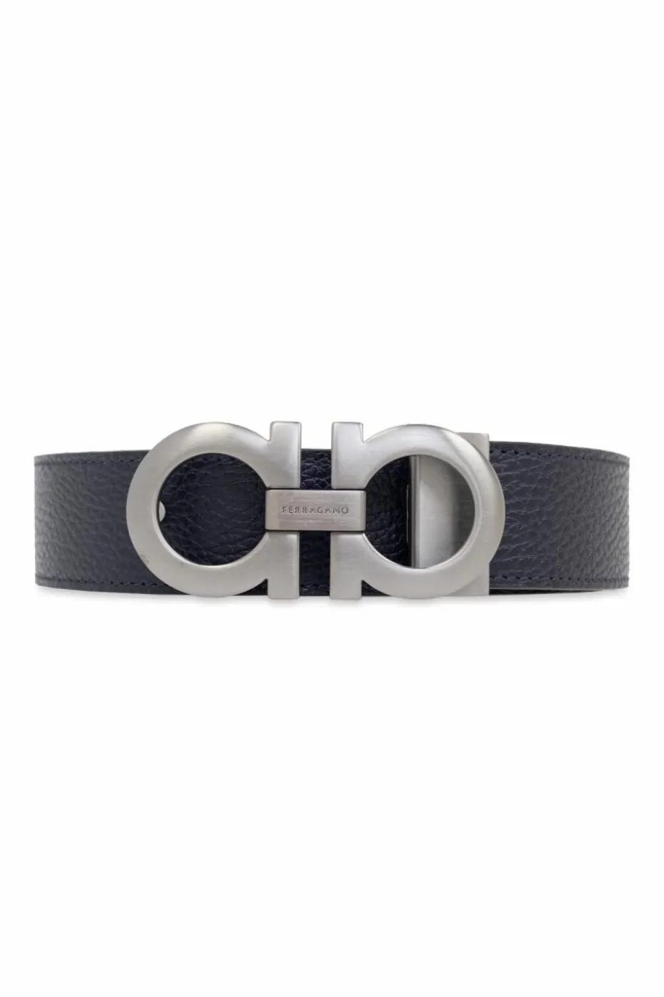 FERRAGAMO NAVY BLUE Double-sided belt