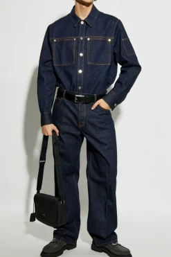 FERRAGAMO NAVY BLUE Jeans with logo