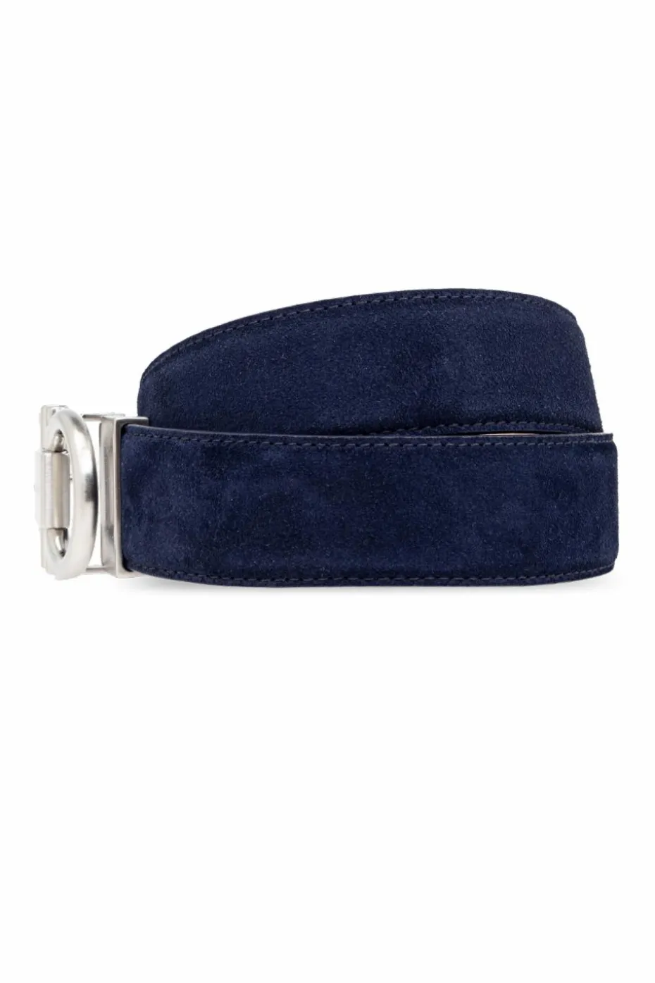 FERRAGAMO NAVY BLUE Leather belt