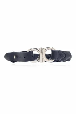 FERRAGAMO NAVY BLUE Leather bracelet