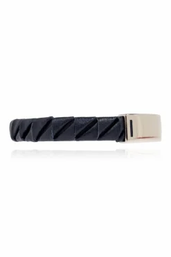 FERRAGAMO NAVY BLUE Leather bracelet