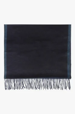 FERRAGAMO NAVY BLUE Logo scarf