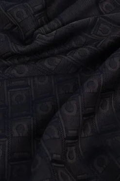 FERRAGAMO NAVY BLUE Scarf with monogram