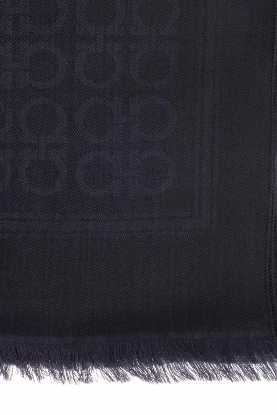 FERRAGAMO NAVY BLUE Scarf with monogram