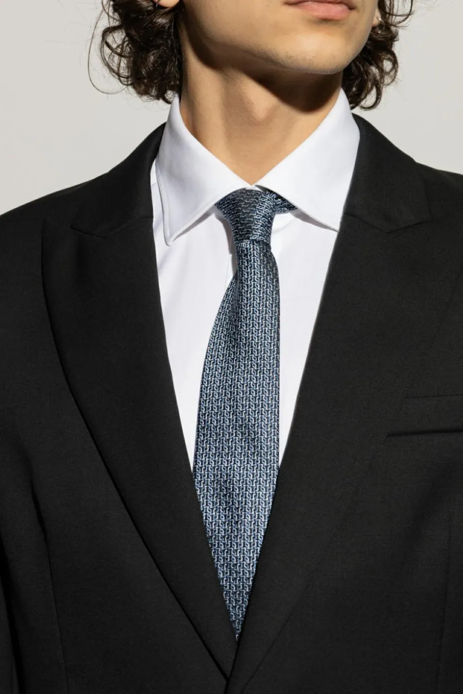 FERRAGAMO NAVY BLUE Silk tie
