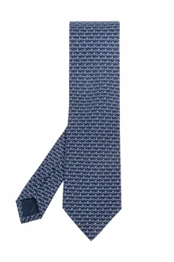 FERRAGAMO NAVY BLUE Silk tie
