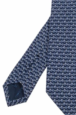FERRAGAMO NAVY BLUE Silk tie