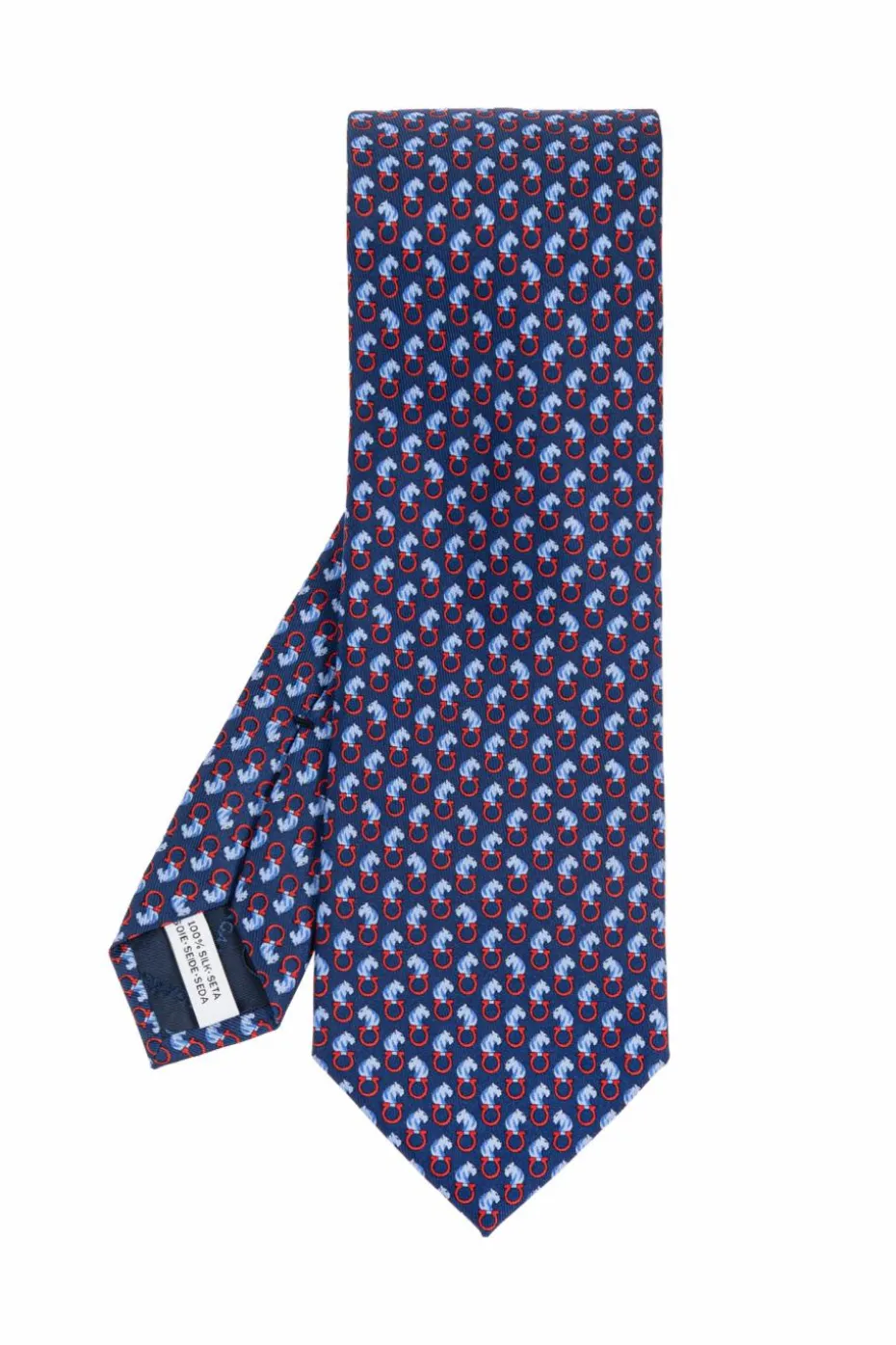 FERRAGAMO NAVY BLUE Silk tie
