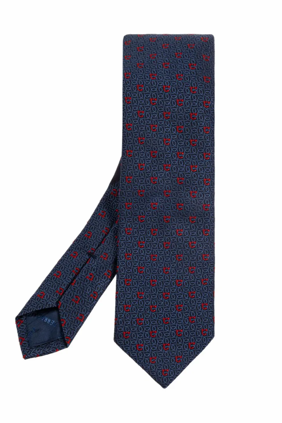 FERRAGAMO NAVY BLUE Silk tie