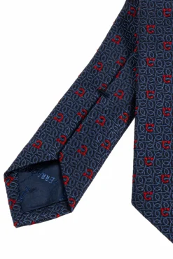 FERRAGAMO NAVY BLUE Silk tie