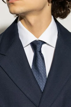 FERRAGAMO NAVY BLUE Silk tie
