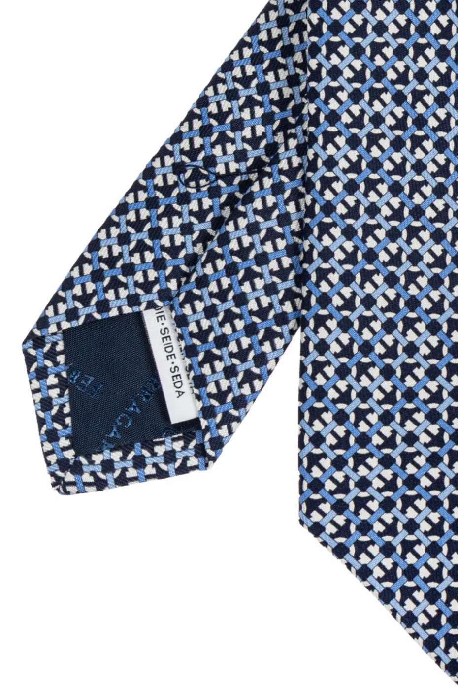 FERRAGAMO NAVY BLUE Silk tie