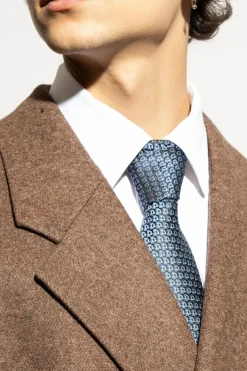 FERRAGAMO NAVY BLUE Silk tie
