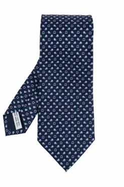 FERRAGAMO NAVY BLUE Silk tie