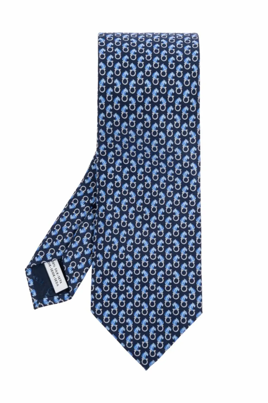 FERRAGAMO NAVY BLUE Silk tie
