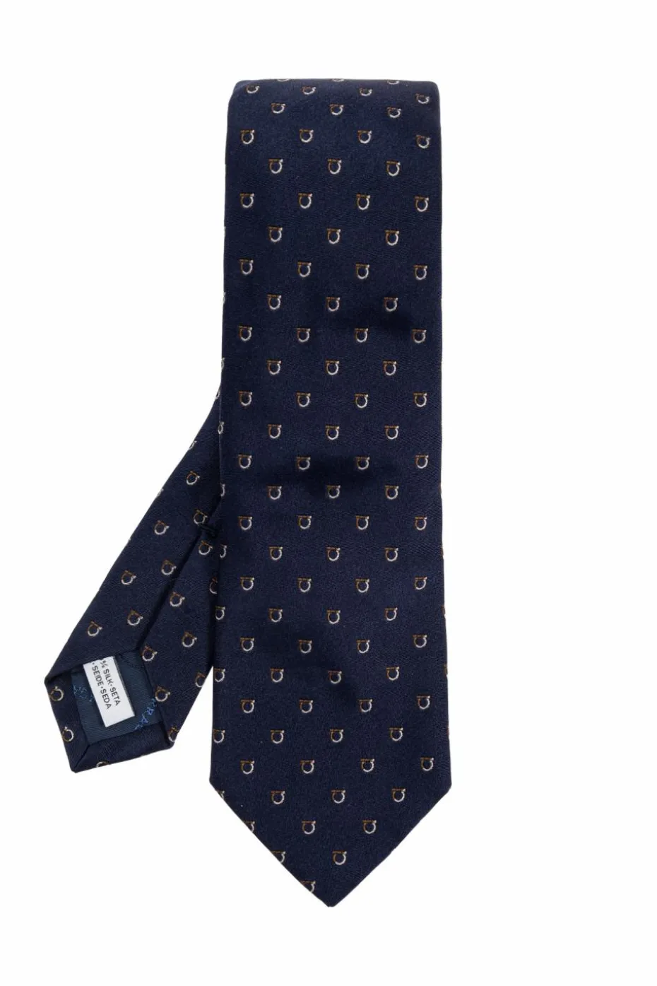 FERRAGAMO NAVY BLUE Silk tie