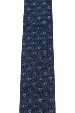 FERRAGAMO NAVY BLUE Silk tie