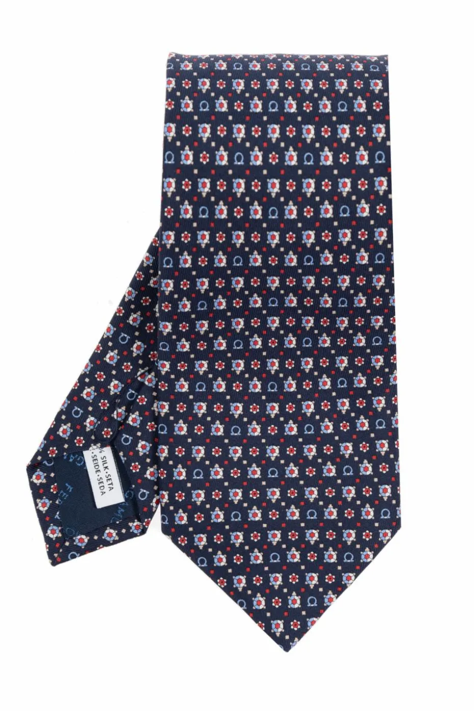 FERRAGAMO NAVY BLUE Silk tie