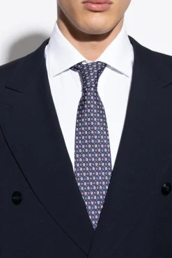 FERRAGAMO NAVY BLUE Silk tie