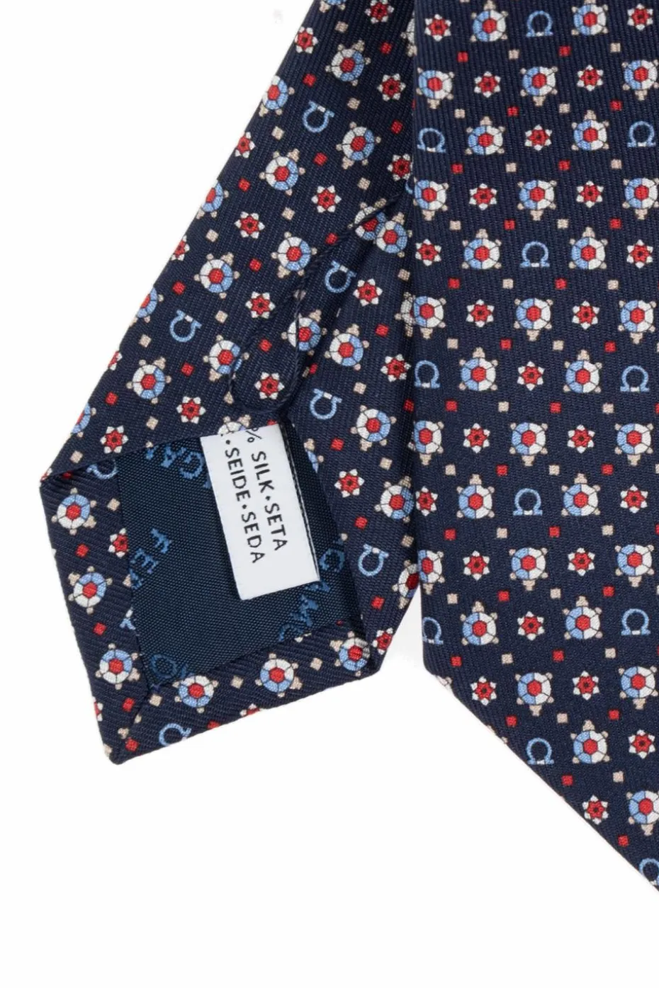 FERRAGAMO NAVY BLUE Silk tie