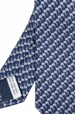 FERRAGAMO NAVY BLUE Silk tie