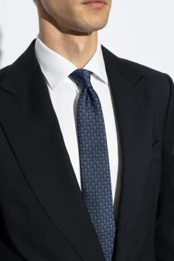 FERRAGAMO NAVY BLUE Silk Tie
