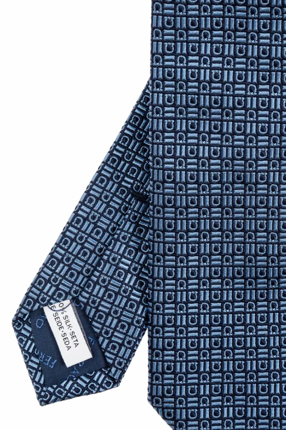 FERRAGAMO NAVY BLUE Silk tie
