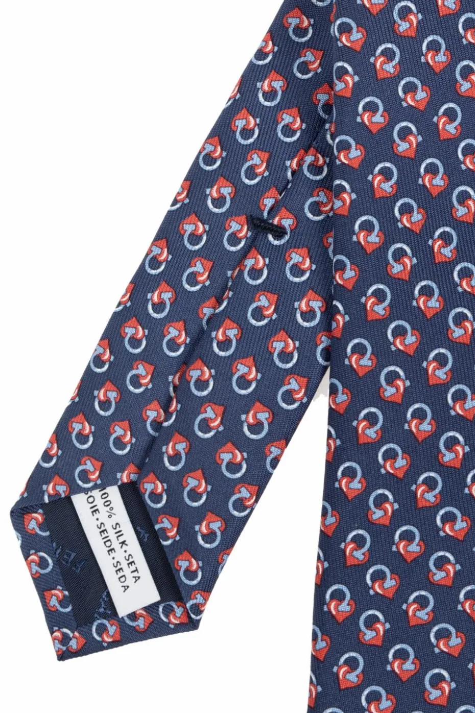 FERRAGAMO NAVY BLUE Silk tie