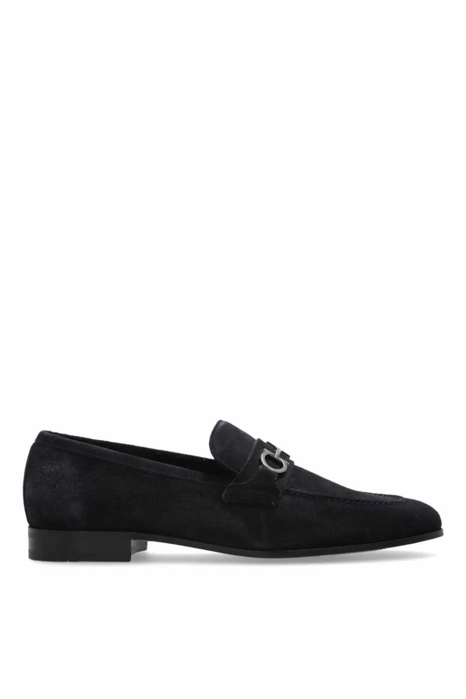 FERRAGAMO NAVY BLUE Suede shoes "Balty"