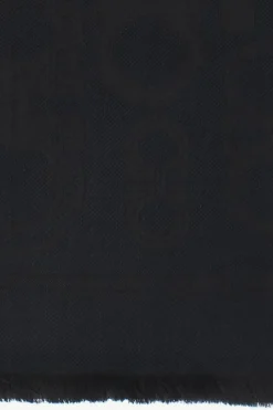 FERRAGAMO NAVY BLUE Wool scarf
