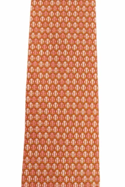 FERRAGAMO ORANGE Silk tie
