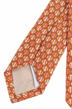 FERRAGAMO ORANGE Silk tie