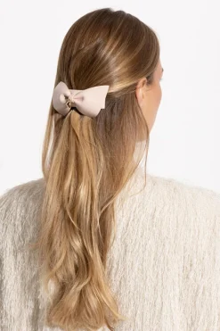 FERRAGAMO PINK Leather hair clip