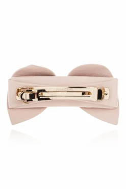 FERRAGAMO PINK Leather hair clip