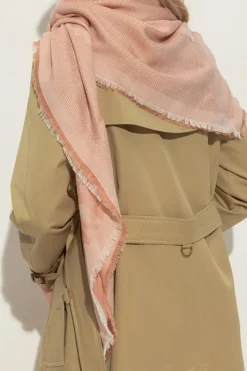 FERRAGAMO PINK Scarf with a decorative pattern
