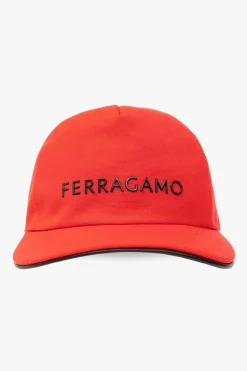 FERRAGAMO RED Baseball cap