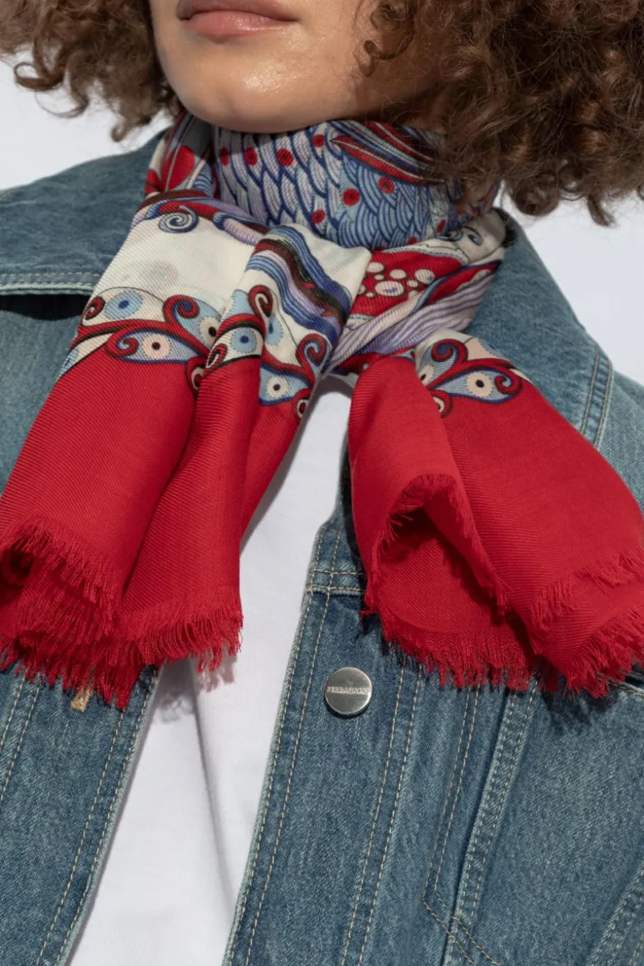 FERRAGAMO RED Cashmere scarf