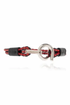 FERRAGAMO RED Leather bracelet