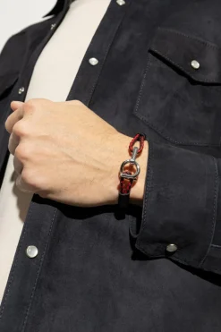 FERRAGAMO RED Leather bracelet