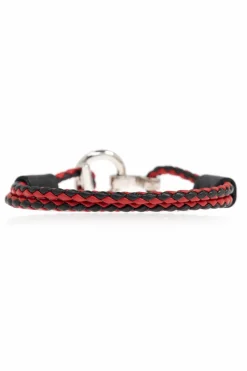 FERRAGAMO RED Leather bracelet