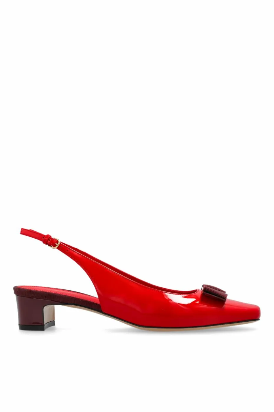 FERRAGAMO RED Rivada high heels