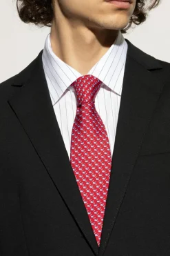 FERRAGAMO RED Silk tie
