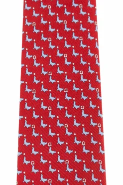 FERRAGAMO RED Silk tie