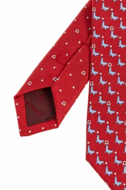 FERRAGAMO RED Silk tie