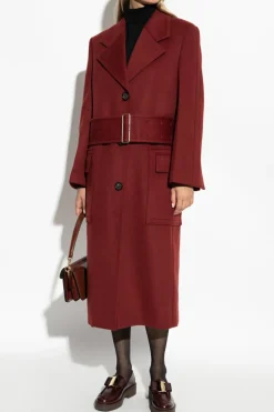FERRAGAMO RED Wool coat