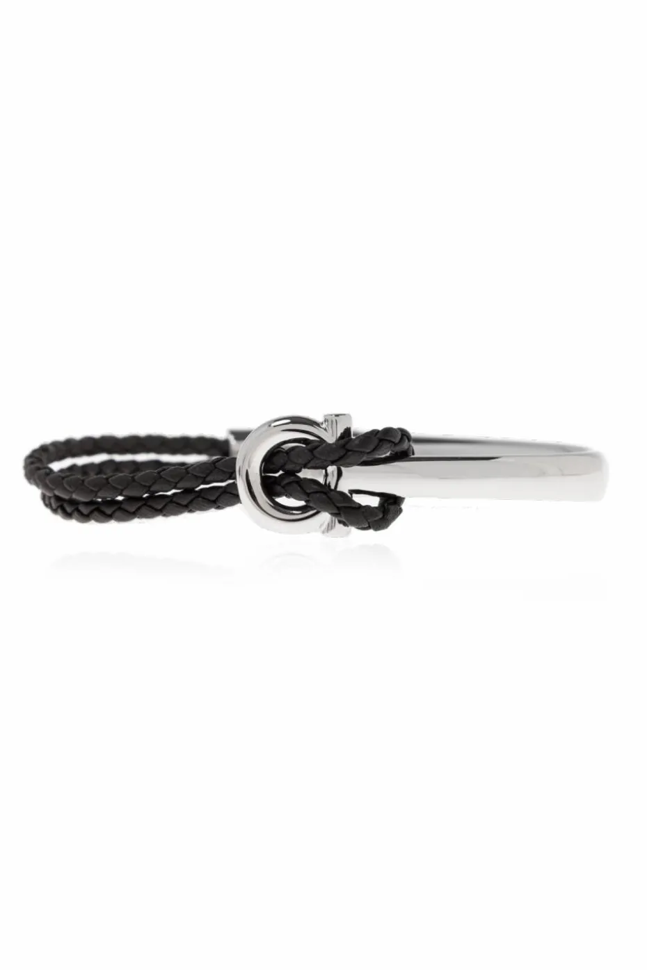 FERRAGAMO SILVER Bracelet with engraved logo